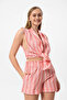 Pink-White Stripes Şort - 4