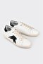 White Leather Women's Sports Shoes - 2