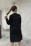 Women's Black Knitwear Seasonal Long Cardigan - 5