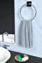 Adhesive Metal Round Towel Holder - 3