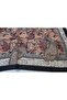Vintage Patterned Cotton Scarf - Black Red - 2