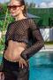 Dark Beige Seashell Embroidered Knitted Bikini Set - 6