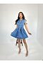 Women's 100% Cotton Sleeveless Front Button Denim Dress Blue