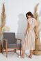 Women's Short Sleeve Striped Dress C4T3N5O51 - 4