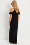 Women's Black Halter Neck Wrap Midi Dress EY2789 - 6