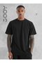 Black Oversize Wide Fit Plain Unprinted Basic T-shirt
