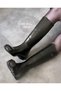 New Bn-50018 Benetton Women's Rain Boots - Black Model 440583 - 3