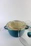 Luxury Enamel Frying Pot Deep Fryer 22cm 3,90 Liter Turquoise - 2