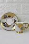 6-Piece Luxury Porcelain Coffee Cup Turkish Coffee Cup Gilded Peacock Feather Model - 6