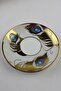 6-Piece Luxury Porcelain Coffee Cup Turkish Coffee Cup Gilded Peacock Feather Model - 5