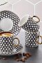 Set of 6 Porcelain Coffee Cups Gilded Turkish Coffee 4001 - 2