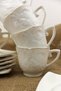 6-Piece Porcelain Coffee Cup Set Gilded Self Patterned 2530