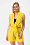 Yellow Linen Şort - 4