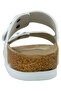 Women's Vegan Leather Blue Slippers - Daisy Stripes Design - 7