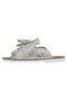 Women's Vegan Leather Beige Slippers - Fly with Your Own Wings Design - 4