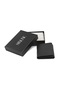 Genuine Leather Magnetic Men's wallet Black-green