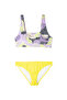 Yellow Camouflage Bralette Women's Bikini Set