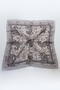 Vintage Patterned Cotton Scarf - Silver