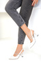 White Women's Classic Heeled Shoes 16965