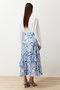 Blue Animal Patterned Lined Woven Skirt TCTAW24EE00020 - 6