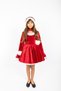 Girl's Christmas Costume - Girl's Christmas Party Dress with Hat and Scarf