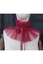 Jolie Stone Detailed Tulle Neck Collar in Burgundy - 6