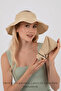 Women's Wide Brim UV Protection Bow Straw Visor Hat