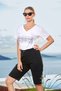 24824 Women's White Capri Suit