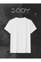 White Oversize Wide Fit Plain Unprinted Basic T-shirt - 3