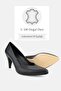 WOMEN'S BLACK GENUINE NATURAL LEATHER THIN HEEL SHOES, NUMBER 35-41 - 3