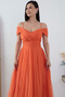 Madonna Collar Strappy Long Tulle Dress - 13413 - 2