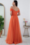 Madonna Collar Strappy Long Tulle Dress - 13413 - 7