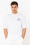 Leave Oversize T-Shirt Men - White - 3