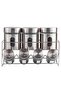 7-Piece Stainless Steel Glass Spice Rack Spice Set - 2