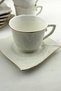 6-Piece Porcelain Coffee Cup Set Gilded Self Patterned 2530 - 2
