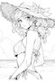Anime Girls at the Beach Coloring Book (44 Anime Coloring) - 7