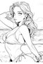 Anime Girls at the Beach Coloring Book (44 Anime Coloring) - 4