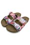 Women's Vegan Leather Multicolor Slippers - Good Things Are Ahead Design - 2