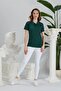 Women's Green Polo Collar Summer T-shirt - 3