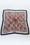 Vintage Patterned Cotton Scarf - Black Red