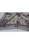 Vintage Patterned Cotton Scarf - Silver - 2