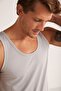 Gray Jacquard Patterned Men's Undershirt - 2