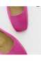 Genuine Leather Fuchsia Ballet Shoes - 4