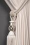 Cream Color White Core Detailed Background Curtain Tie Bamboo Baroque Tufted Braçol - 2