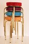 4 Colorful Erasable Fabric-2 Gold Octopus Stool Kitchen Stool Iron Stool