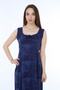 Sleeveless Shirred Collar Combed Cotton Dress 629Pk - 2