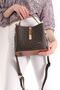 Women's Tan Monogram Printed Shoulder Bag