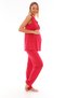 Effort Fuchsia Soft Lace Collar Maternity Maternity Pajama Set - 3