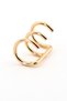 Gold Yellow Colored Earcuff Ear Clamp Triple Spiral Ex098 - 2