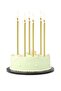 6 Pieces Long Thin Gold Shiny Gold Cake Candle Candle Holder 20 cm